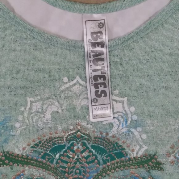 BEAUTEES Girls Owl Front Design Top - Picture 3 of 5